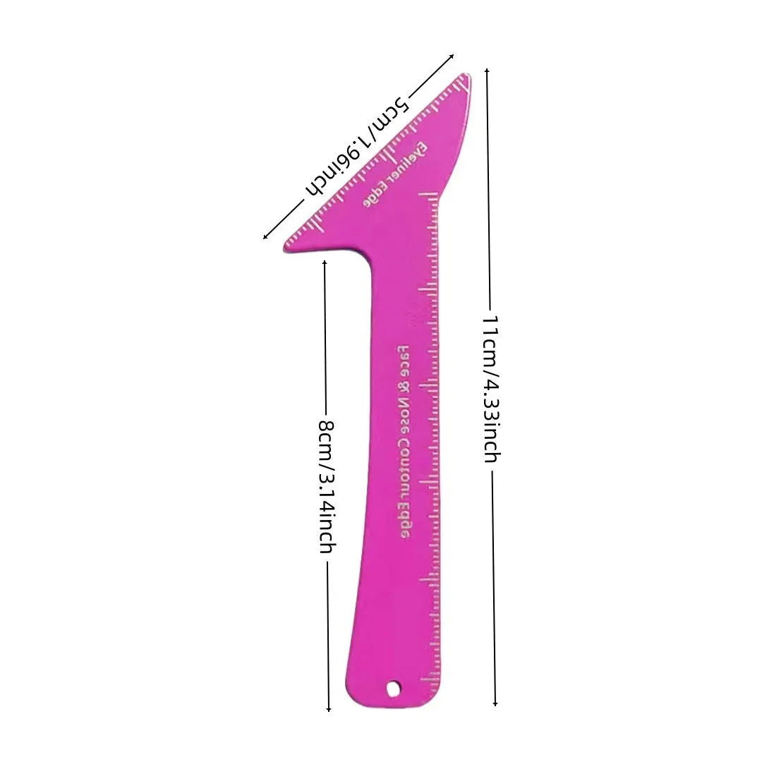 Reusable 3-in-1 eyeliner stencil tool for hooded eyes in LaserFX or pink colour