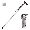 Aluminium alloy folding walking stick adjusted to show length, displayed in a choice of colours.