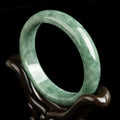 Natural emerald bean green jade bracelet for women, simple style, certificate and gift box included