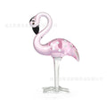 Pink crystal flamingo decorative sculpture for tabletop display in modern home décor