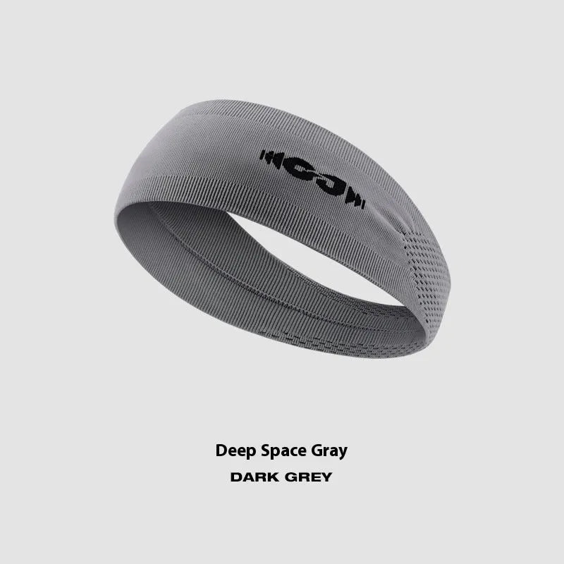 Seamless knitted sports hair band in black, grey and blue colours for men and women