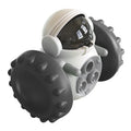 Self-balancing dog treat dispenser toy with robot design in multiple colours for small pets