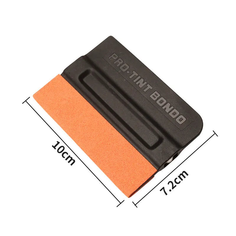Automotive film scraper tool with ABS handle and interchangeable scraping heads for vehicle wrap installation