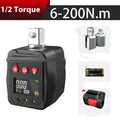 Digital torque meter with 1/2 inch drive and display head, 200Nm capacity three-piece set