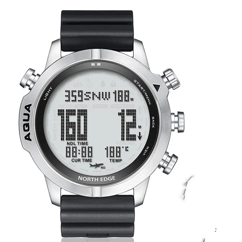 Outdoor sports smart watch with altitude and air pressure tracking, 1.46 inch screen, black dial, on wrist