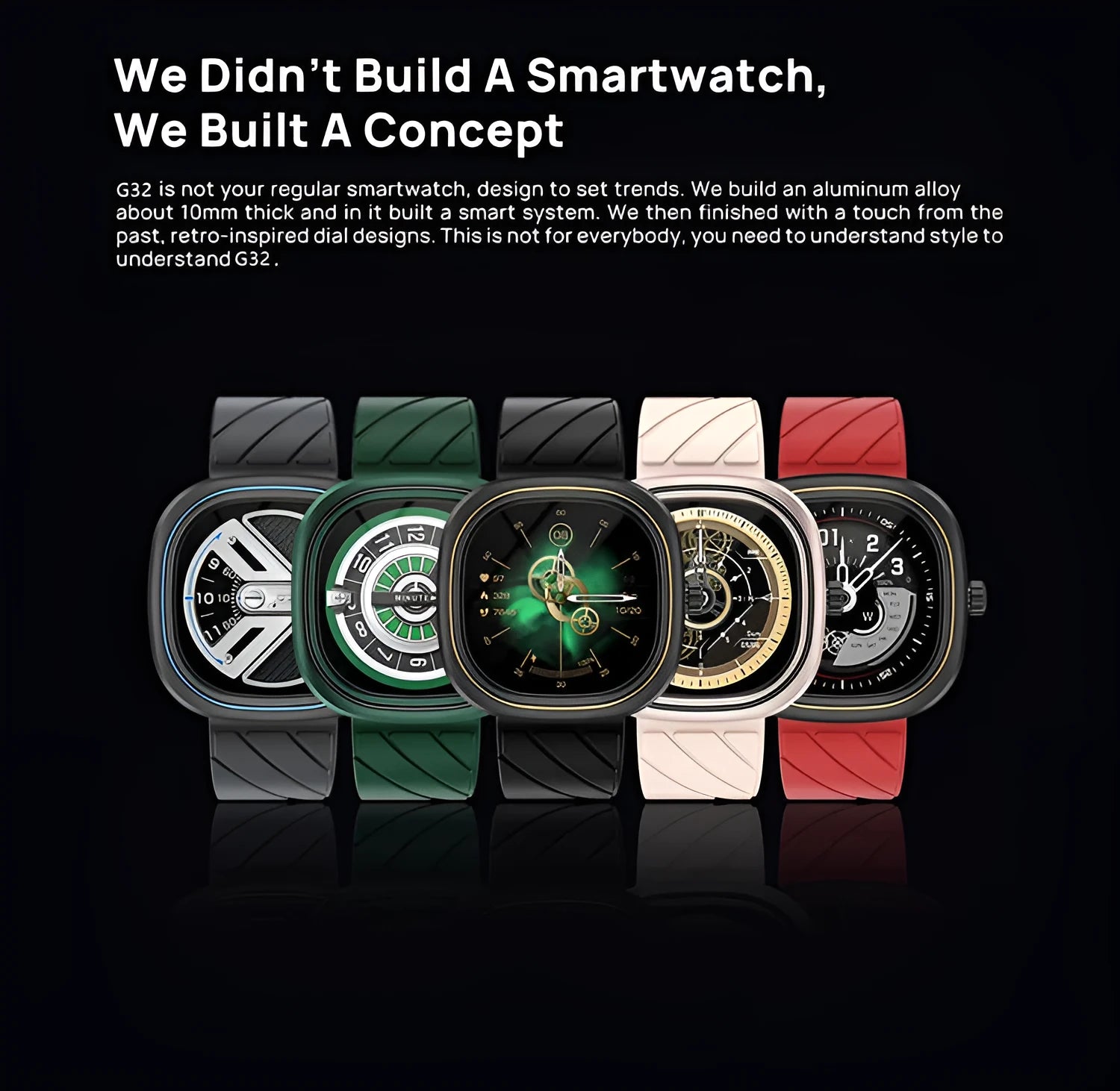 Bluetooth smartwatch with 1.32-inch colour touchscreen on silicone wristband showing fitness tracking display