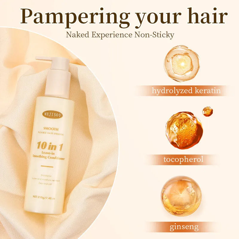 Soft 10-in-1 Wash-free Hair Conditioner bottle, 210g disposable treatment for ladies