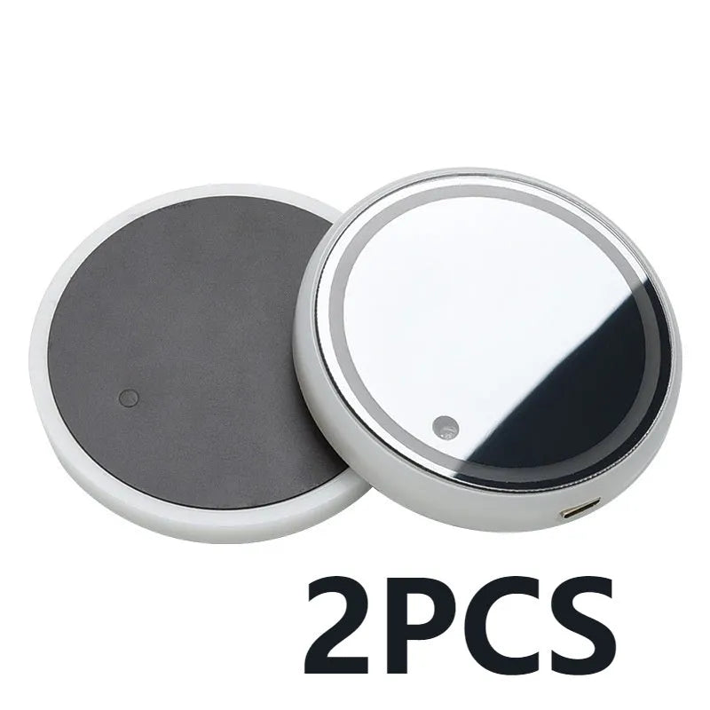 Colourful LED light-up coaster in car cup holder with seven lighting options
