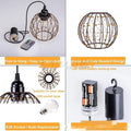 Outdoor waterproof camping LED chandelier iron material 1W battery operated with remote control American style
