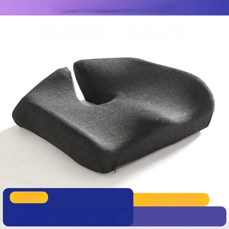Memory foam office chair cushion in black, dark grey, or light grey measuring 36x40x11 cm