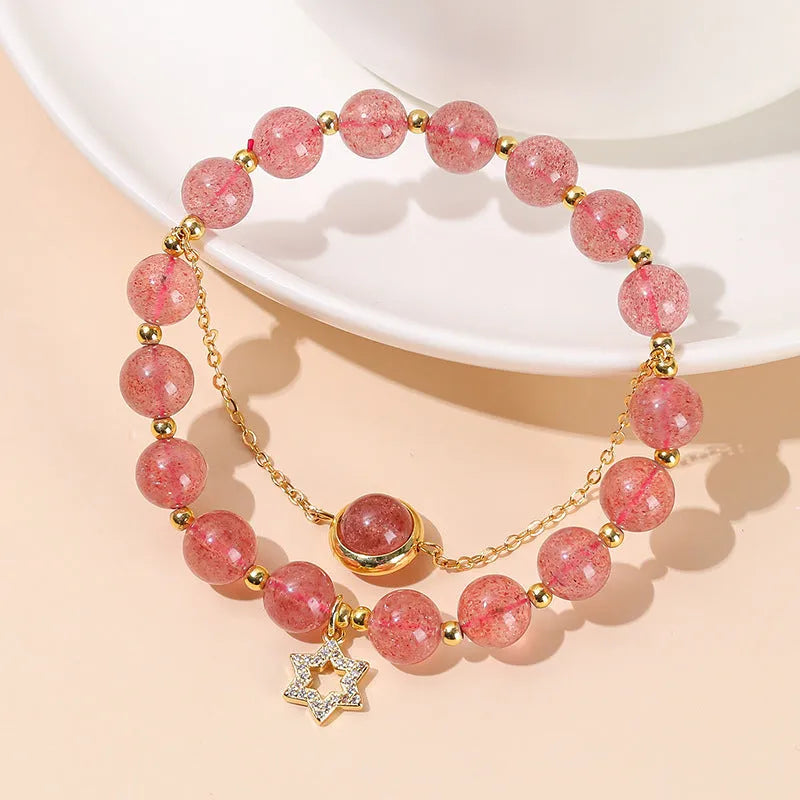 Natural crystal jade bracelet for women, fresh green colour, new Chinese style with manual processing.