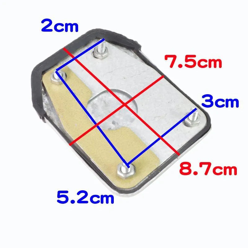 Metal motorcycle brake pedal skid plate for scooters and electric vehicles