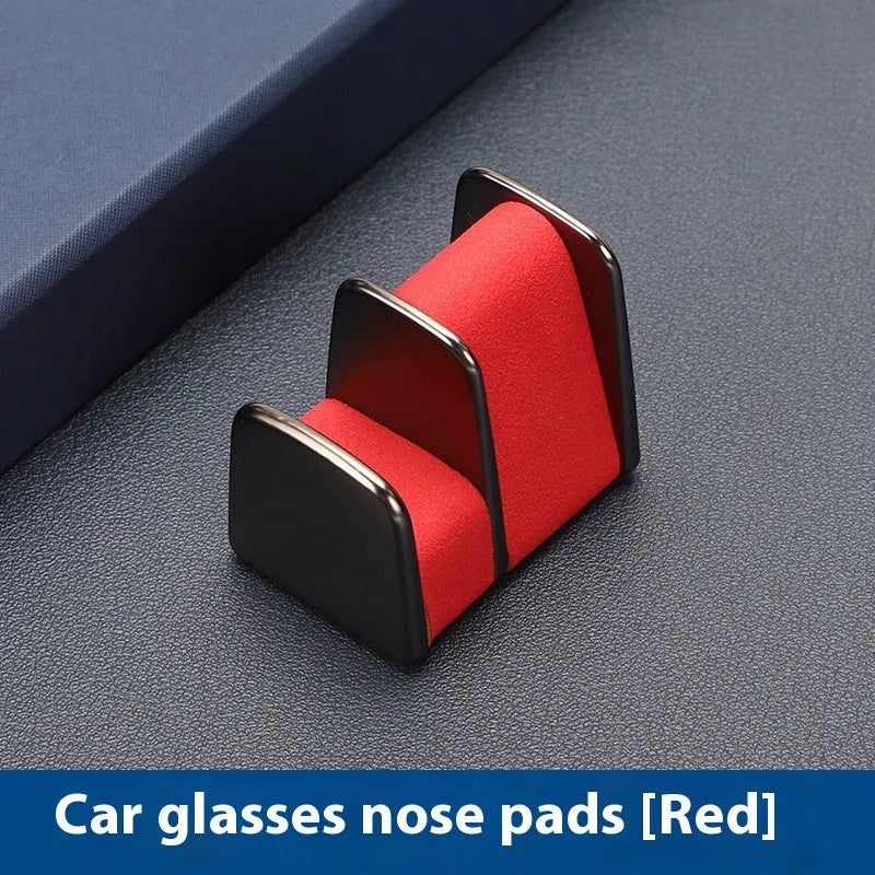 Zinc alloy leather glasses clip for car dashboard in choice of colours