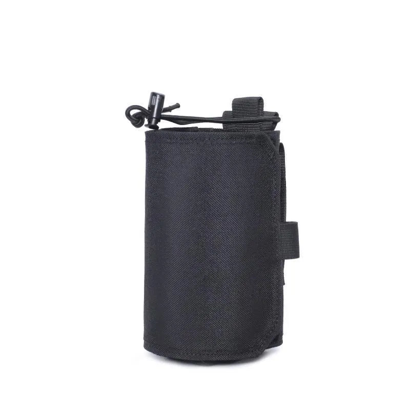 Adjustable Oxford cloth bottle cover in black colour with PU lining for outdoor thermal insulation