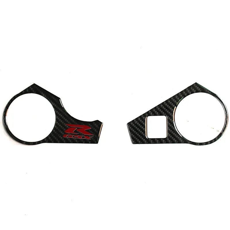 Black carbon fibre style vinyl sticker for SUZUKI GSXR1000 L1 upper connective plate, 2009-2016 models