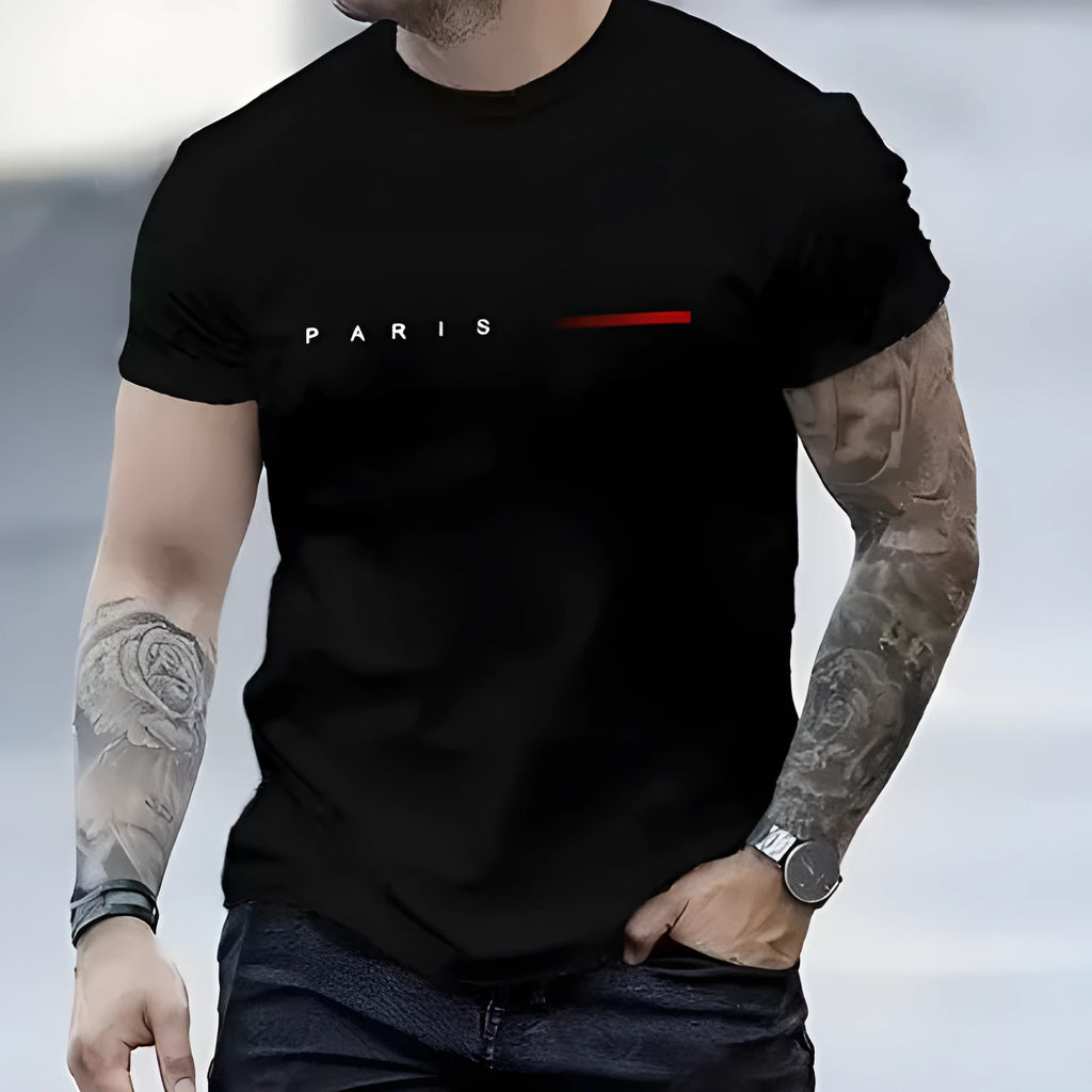 3D printed slim fit men's short sleeve top in mesh polyester, colour TY5741