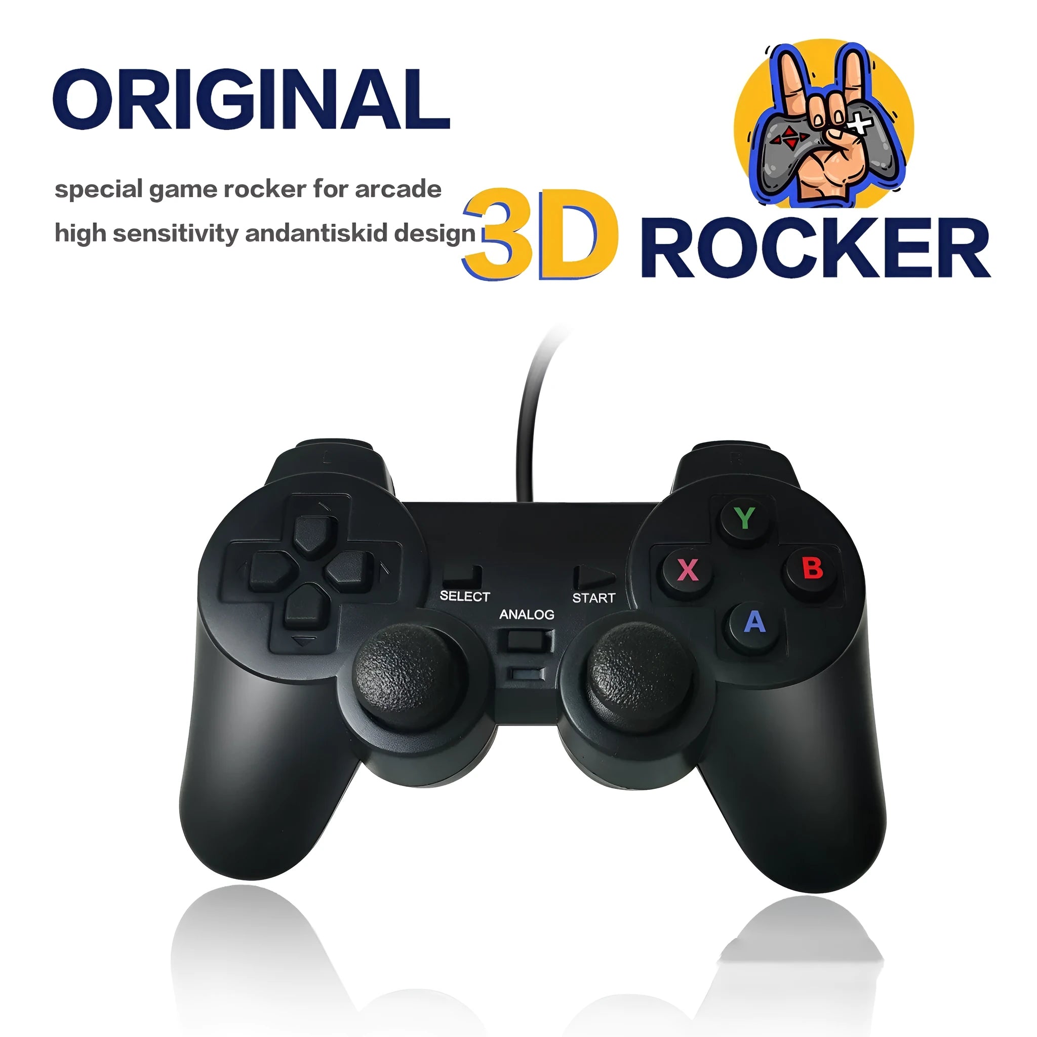 USB wired game controller for Super Console X and BoxArcade in Snes and AC original handle styles