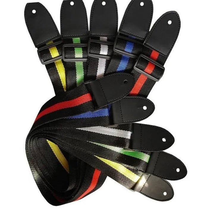 Woven crossbody instrument strap for guitars basses ukuleles in multiple colour options