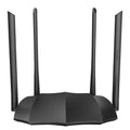 AC8 dual-band wireless gigabit router showing front panel with indicator lights and connection ports