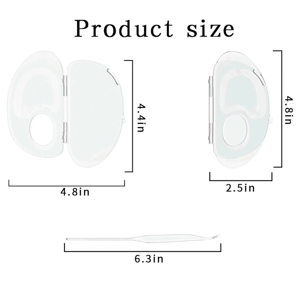 Transparent acrylic makeup mixing palette with groove area for liquid foundation, eye shadow and lip gloss test areas