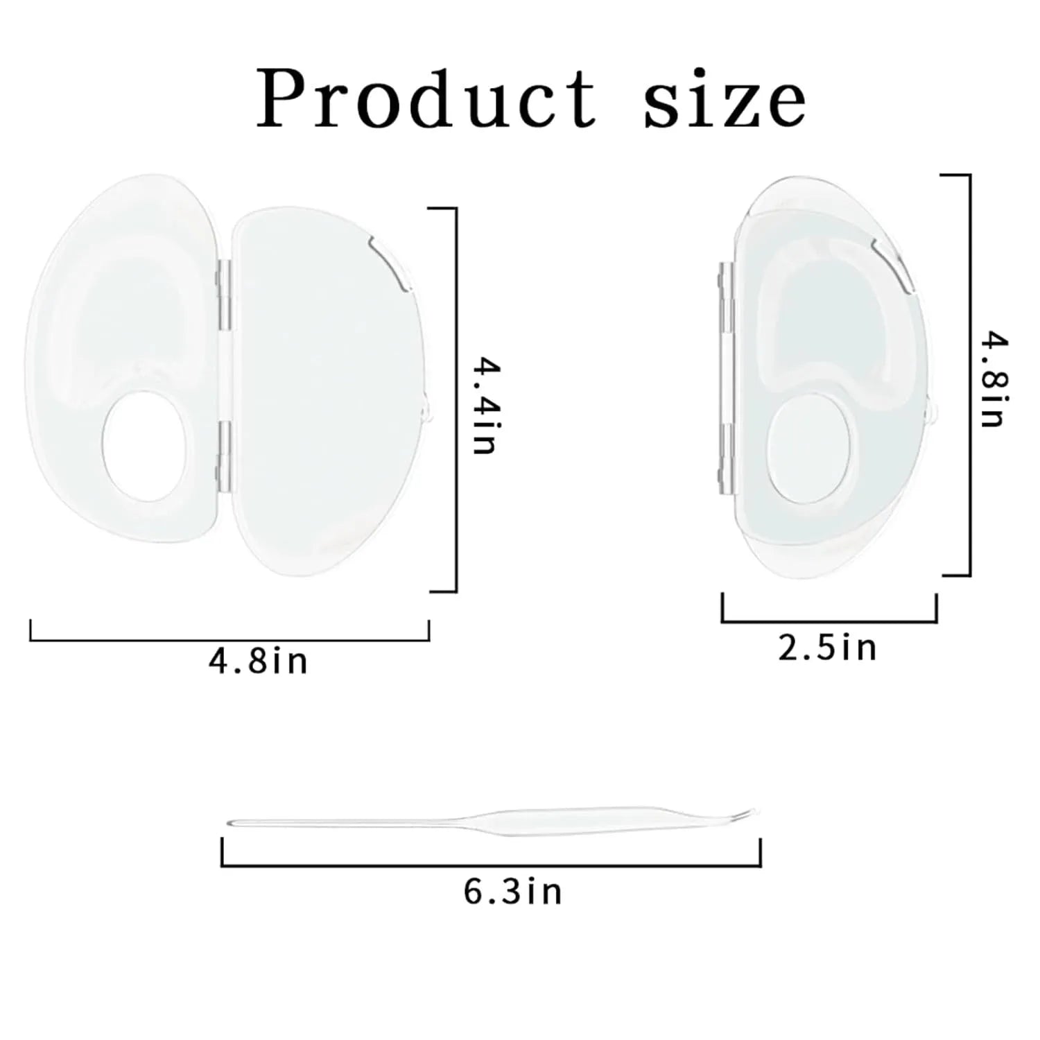 Transparent acrylic makeup mixing palette with groove area for liquid foundation, eye shadow and lip gloss test areas