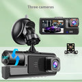 Car dash cam with 2.0-inch screen showing WiFi connectivity and reversing camera function