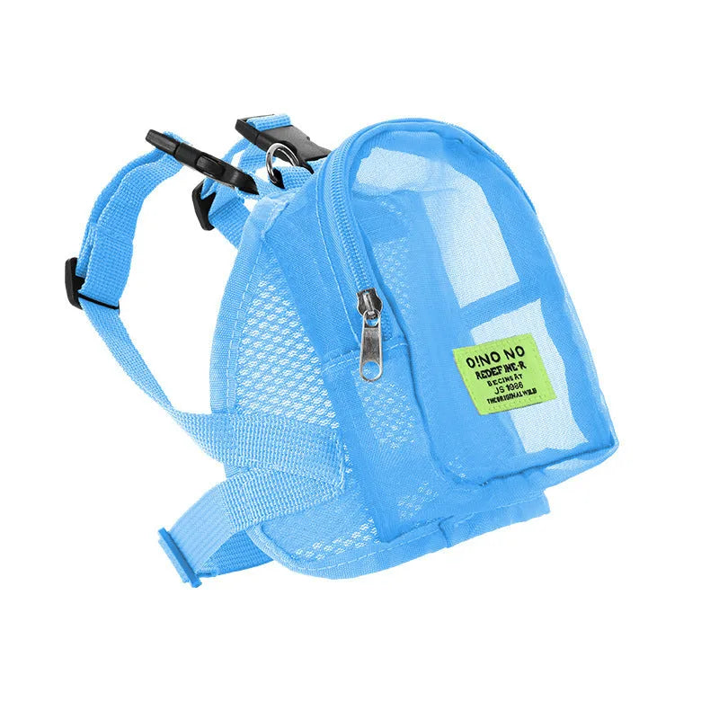 Breathable polyester dog backpack portable storage bag in multiple colours