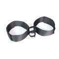 Black knitted adjustable strap for adult toy hands-free use