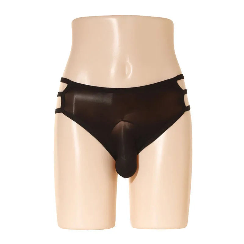 Men's transparent nylon shorts with elephant nose pattern in multiple colour options