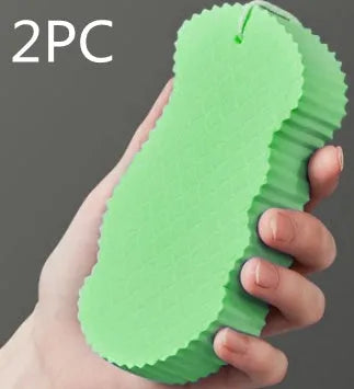 White 3D fish scale pattern bath sponge ball for gentle body exfoliation in the shower