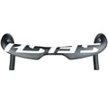 Carbon fibre road bike drop handlebar in black light finish with 31.8mm clamp and internal cable routing ports