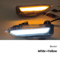 Infiniti Q50 Q70 front bumper LED daytime running and turn signal light unit with ABS housing.