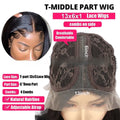 Real human hair gradient body lace front wig with double-layer mechanism in various lengths