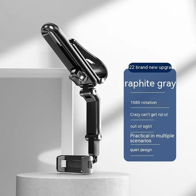 Car phone holder bracket with clip mounting for dashboard, windscreen or air vent placement