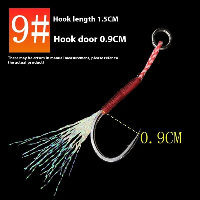 Bright wire iron plate single fishing hook with binding wire construction for boat and sea fishing