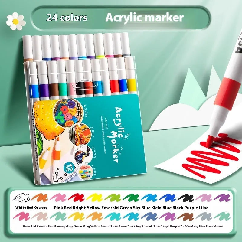 True colour acrylic marker pens for students in multicolour plastic set options