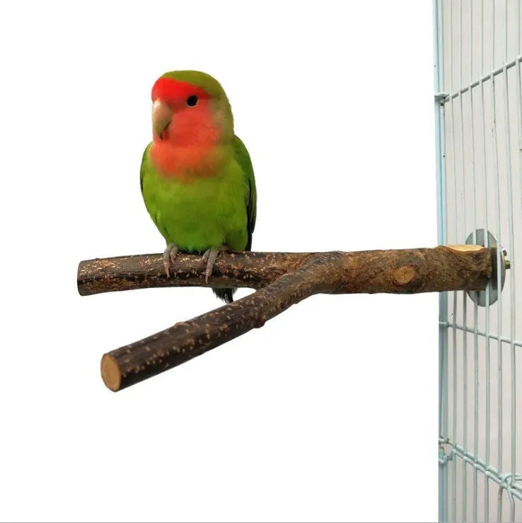 Natural apple branch braided ring bird toy in 15cm diameter for small birds, wood standing frame