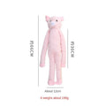 Pink and yellow plush sounding dog toys for large dogs like Golden Retrievers with rattle and crinkle paper