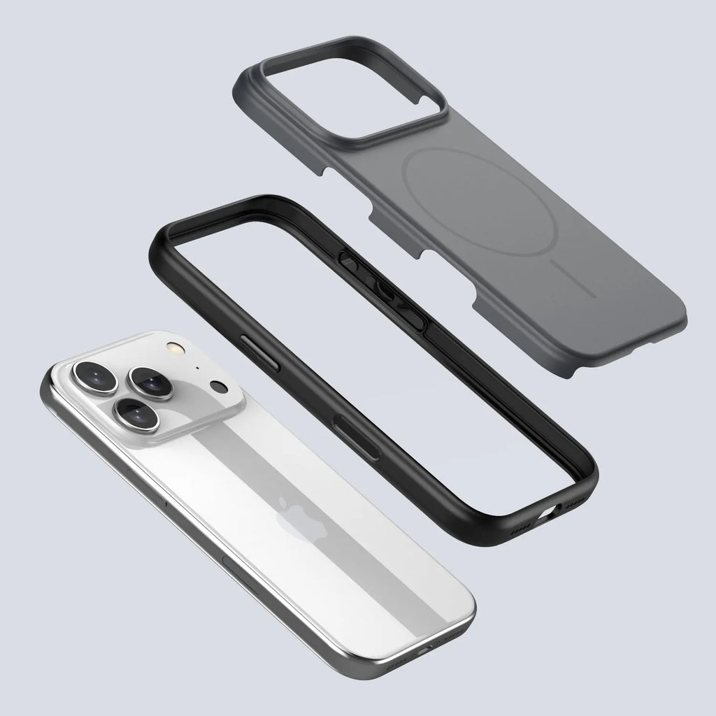 Frosted magnetic TPU protective case for iPhone 17 series in black matte finish