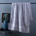 Pure colour thick cotton bath towel set in six colours including white pink light gray light brown blue dark gray