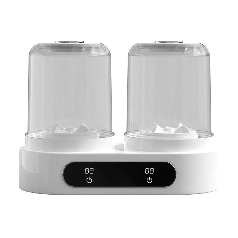 White portable mini washing machine with USB cable for delicate item laundry