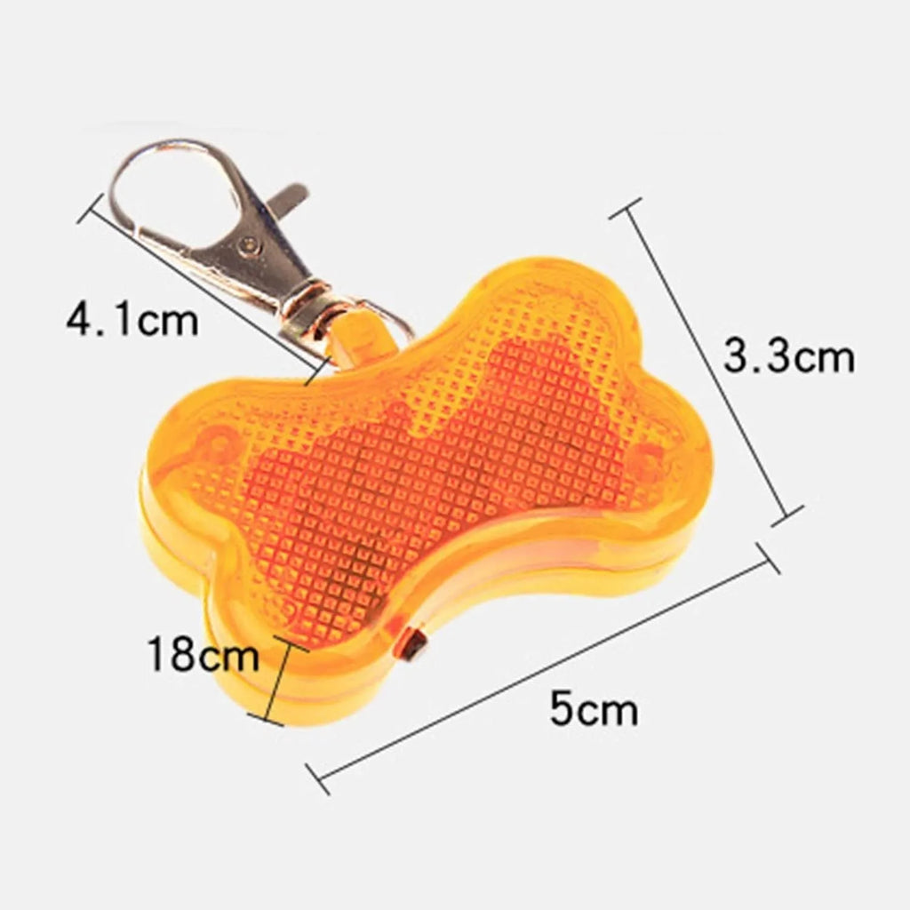 Pet LED luminous bone pendant for cat dog collars in six colour options