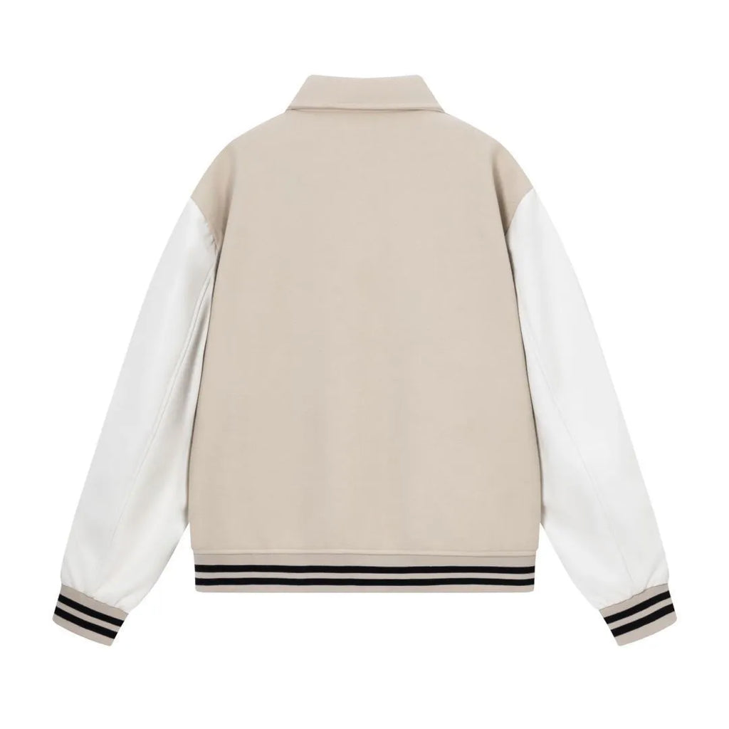 Women's cotton blend bone embroidered jacket in brown colour, front view, for autumn winter wear