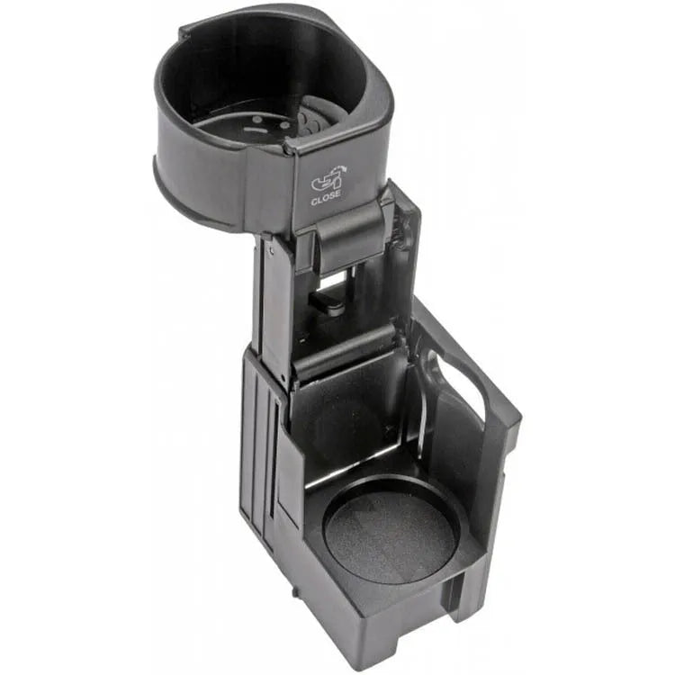 Black plastic Mercedes-Benz water cup holder bracket with OEM part number 2116800014