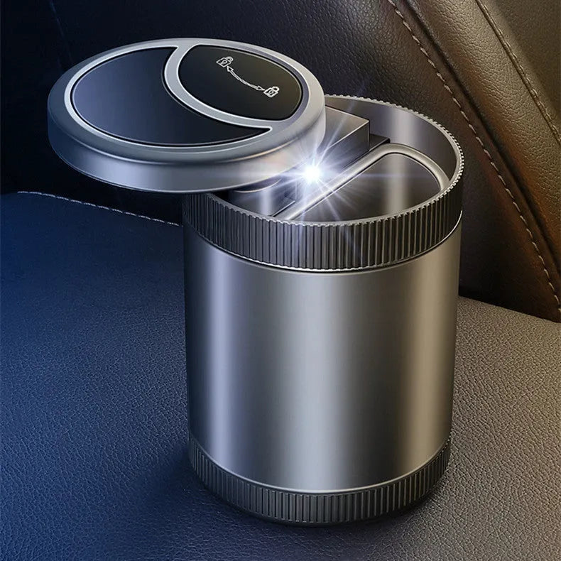 Vehicle Mounted Automatic Sensing Multi-function Ashtray Deep Sky Grey with USB port