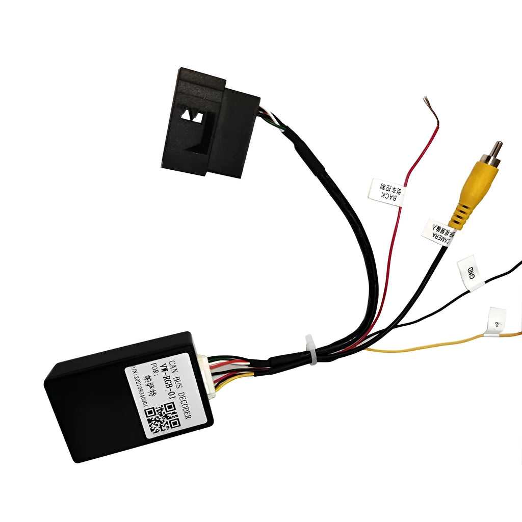 Black Volkswagen Skoda MIB host reverse camera conversion box with pure copper contacts