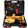 Yellow car electric jack set with cordless electric wrench for tyre changes