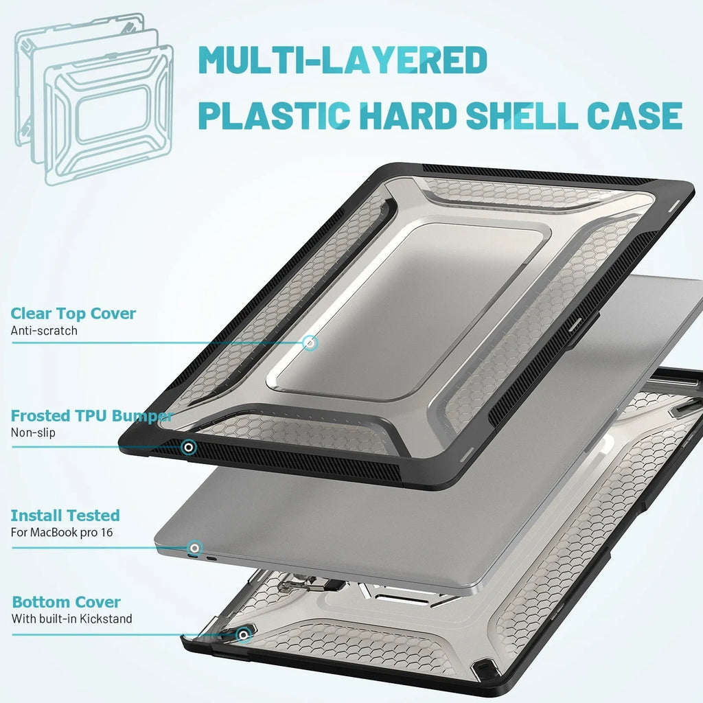 MacBook protective hard shell case in four colour options for Pro and Air models.
