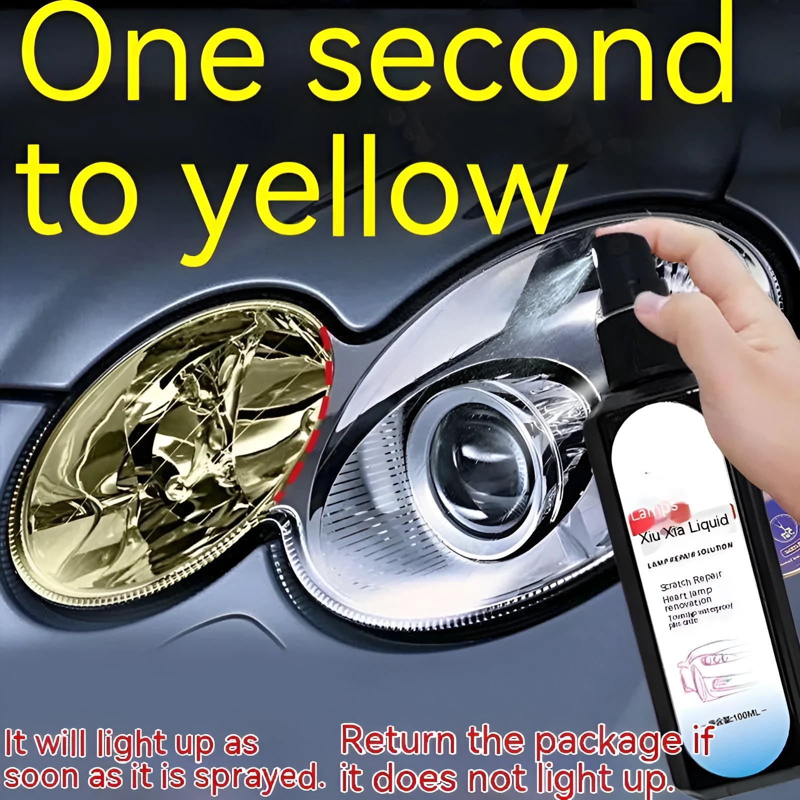 100 ml bottle of car headlight lens renovation and repair liquid