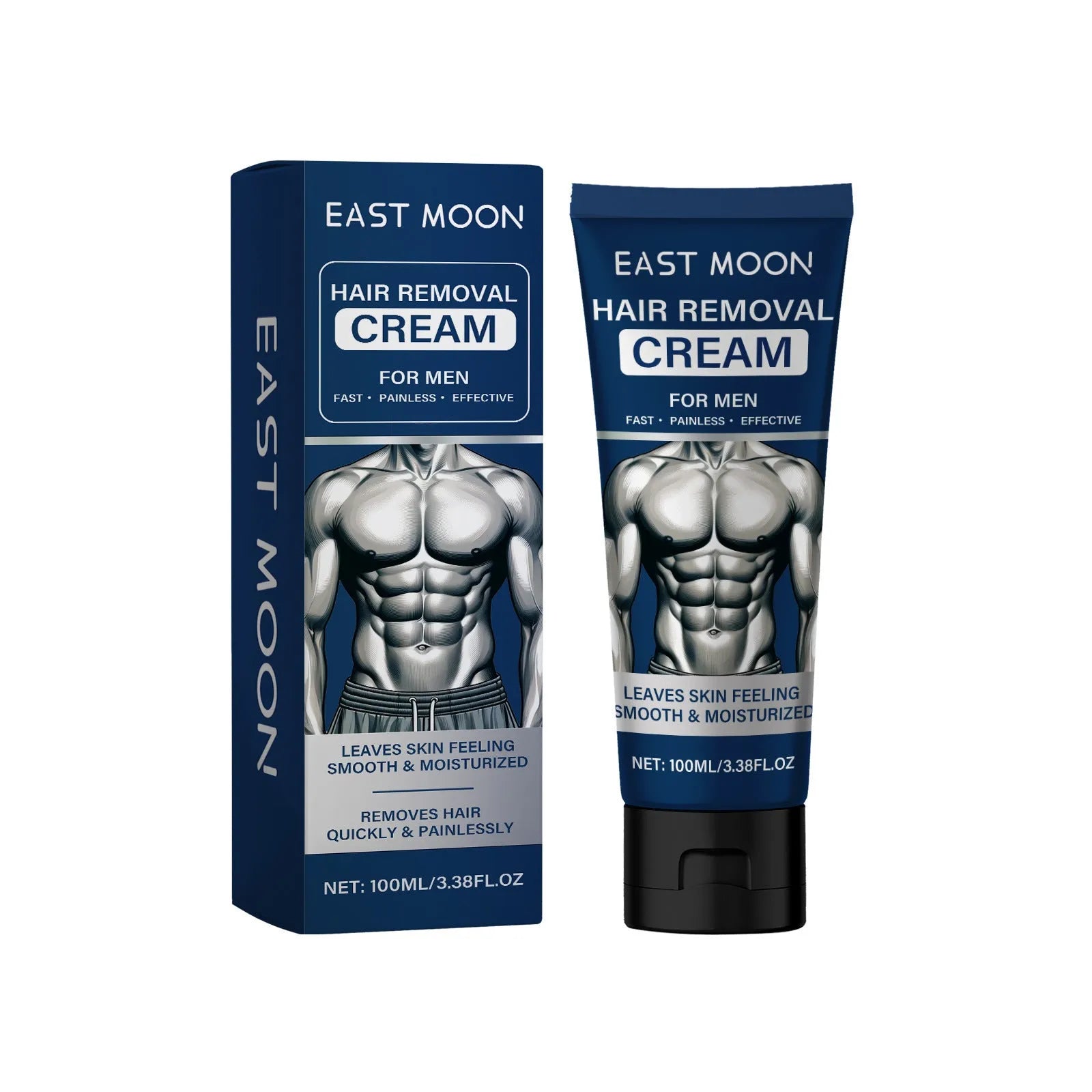 Men's hair removal cream tube for face beard armpit hand leg body grooming